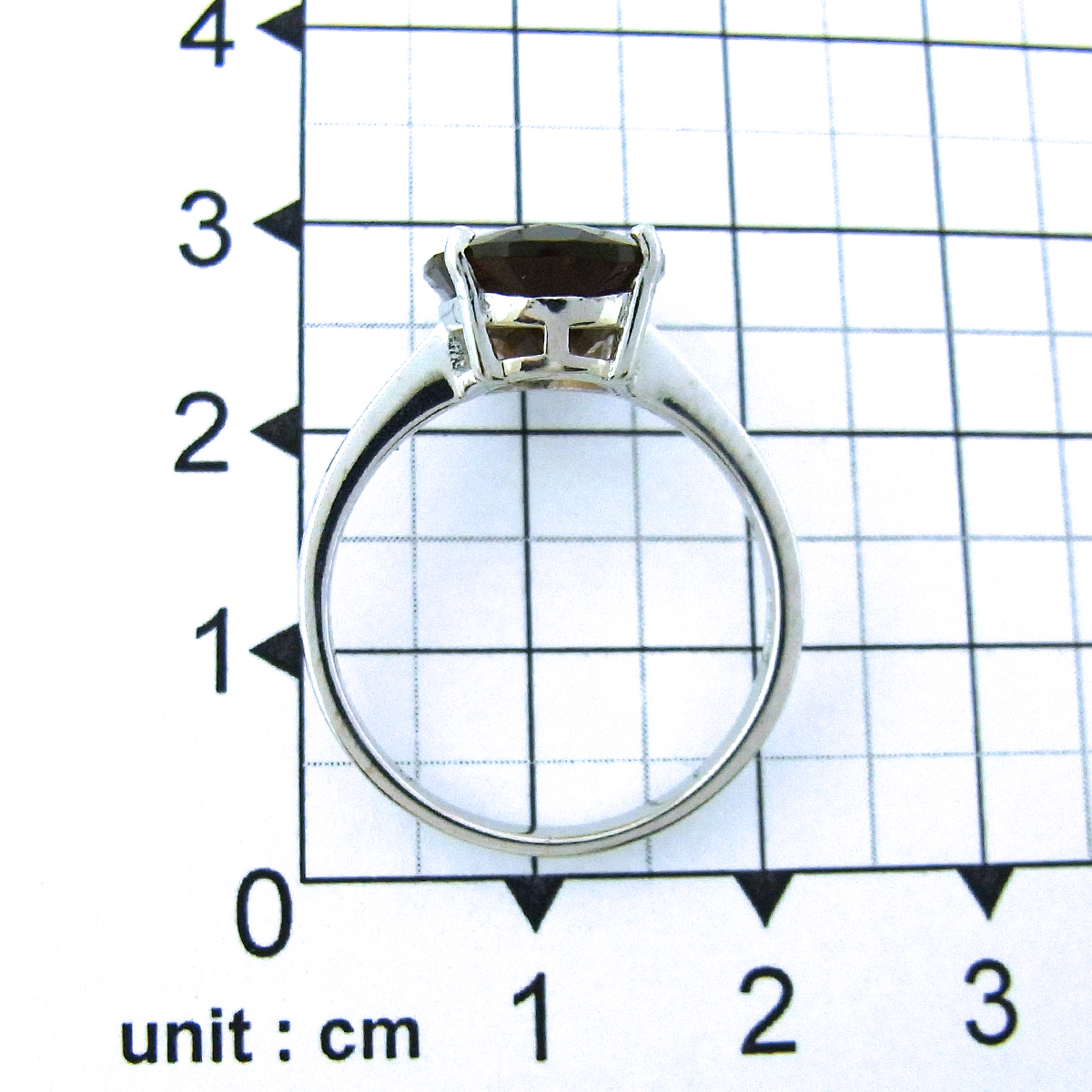 Кольцо с кварцем из серебра