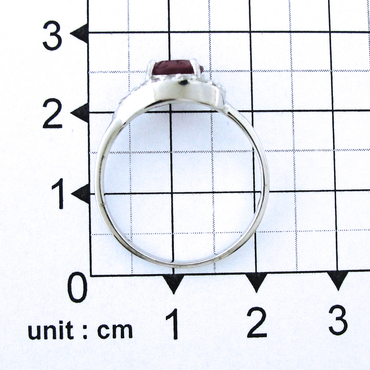 Кольцо с рубином корундом, фианитом из Серебра