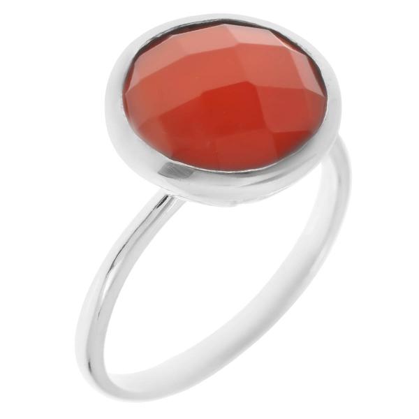 Кольцо с сердоликом из серебра