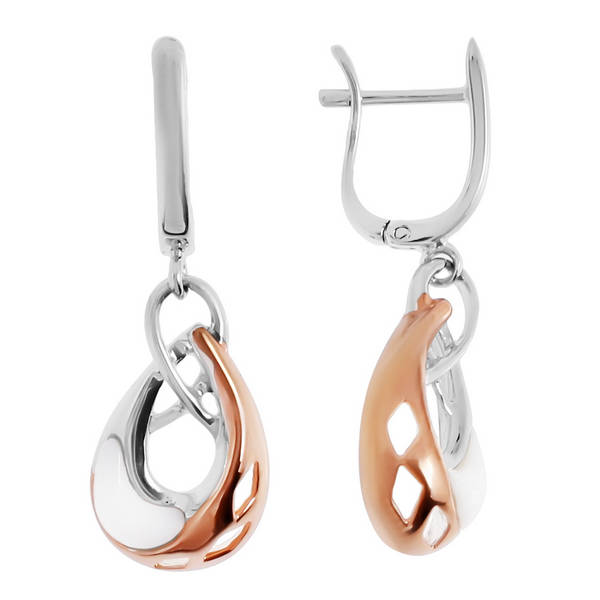 Серьги с агатом из серебра