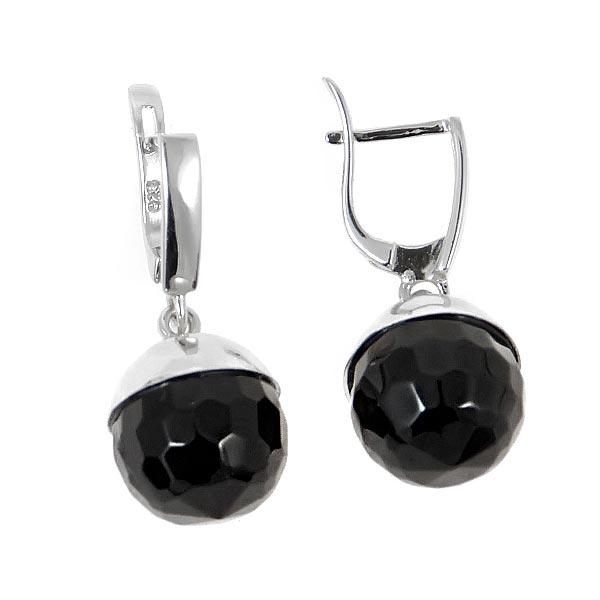 Серьги с ониксом из Серебра